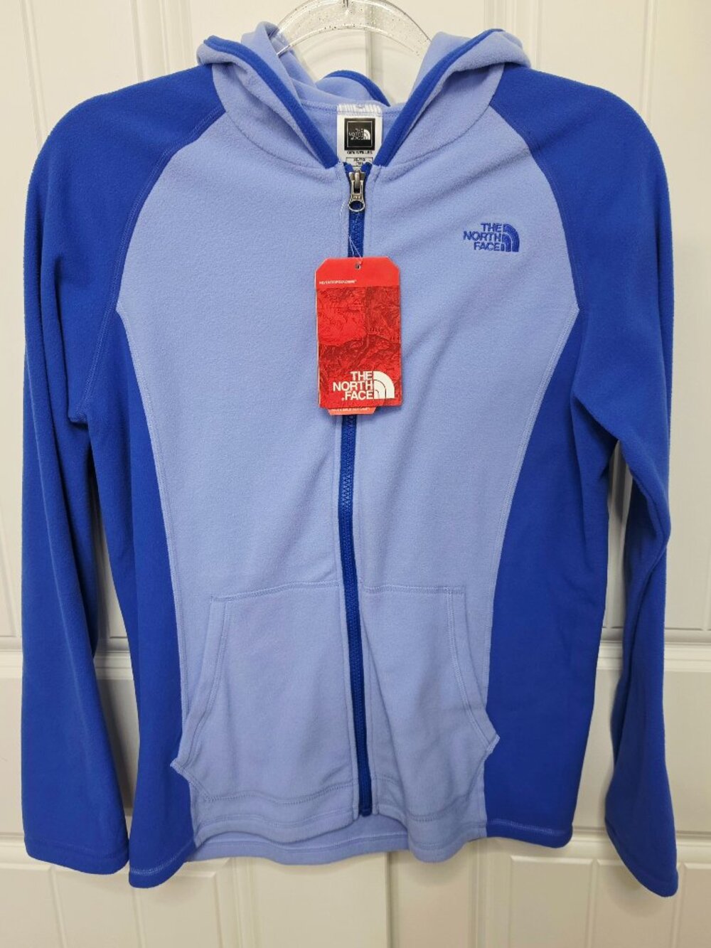 The North Face Girls Youth XL 18 Glacier Full Zip Fleece Hoodie Dynasty Blue NWT